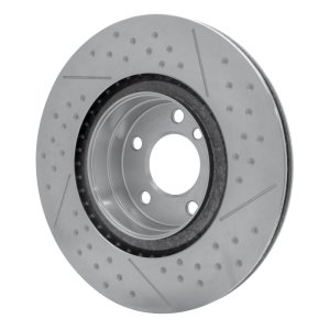BMW 120i Brake Rotor (1) - Rear - R1 Concepts - Dimpled and Slotted - `12-`20